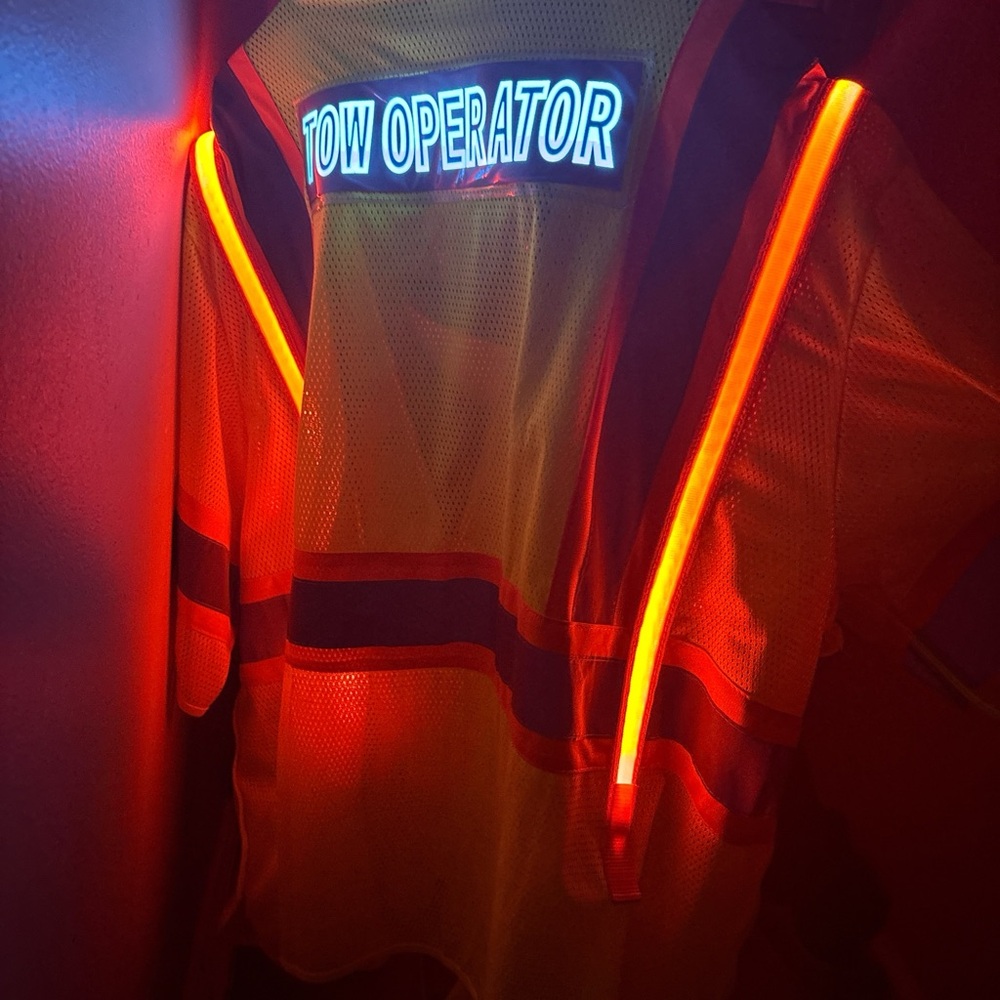 Hi-Vis Yellow Tow Operator Safety Vest with Reflective Stripes
